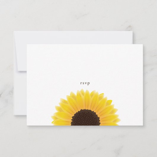 Carte RSVP de mariage de tournesol (Devant)