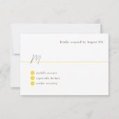 Carte RSVP de mariage de tournesol (Dos)