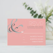 Carte RSVP de mariage de typographie moderne (Debout devant)