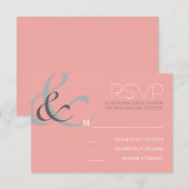 Carte RSVP de mariage de typographie moderne (Devant / Derrière)