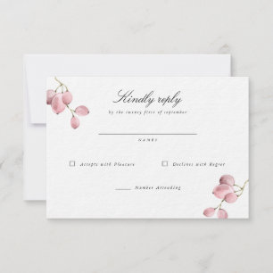 Carte RSVP de mariage de vigne d'aquarelle