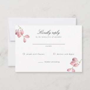 Carte RSVP de mariage de vigne d'aquarelle