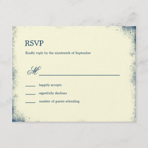 Carte RSVP de mariage de vignoble rustique - Marin