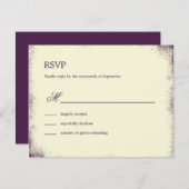 Carte RSVP de mariage de vignoble rustique - viole (Devant / Derrière)