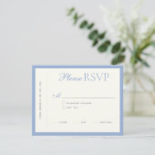 Carte RSVP de mariage d'élégance frontalière moder (Debout devant)