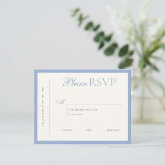 Carte RSVP de mariage d'élégance frontalière moder (Debout devant)