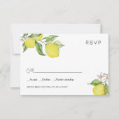 Carte RSVP de mariage des citrons d'été (Devant)