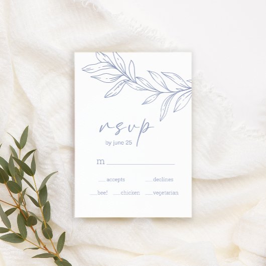 Carte RSVP de mariage des fleurs de périphérie