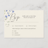 Carte RSVP de mariage des fleurs sauvages d'aquare (Devant)