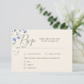 Carte RSVP de mariage des fleurs sauvages d'aquare (Debout devant)