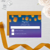 Carte RSVP de mariage des lanternes