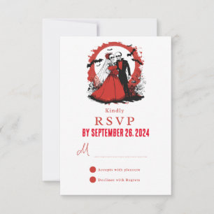 Carte RSVP de mariage d'Halloween