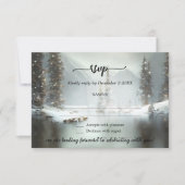 Carte RSVP de mariage d'hiver de Noël (Devant)
