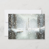 Carte RSVP de mariage d'hiver de Noël (Dos)