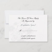 carte rsvp de mariage d'hiver standard 3,5 x 5 (Dos)