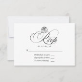 Carte RSVP de mariage diamant (Devant)