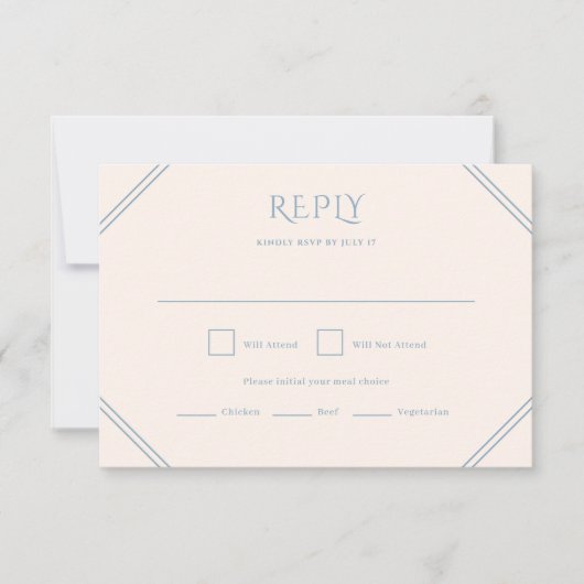 Carte RSVP de mariage diamant (Devant)
