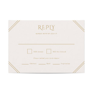 Carte RSVP de mariage diamant