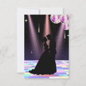 Carte RSVP de mariage disco personnalisable (Dos)