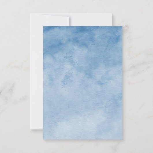 Carte RSVP de mariage du cygne bleu Dusty (Dos)