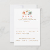 Carte RSVP de mariage du Fleur sauvage terrestre (Devant)