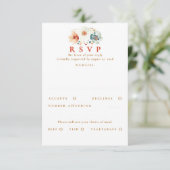 Carte RSVP de mariage du Fleur sauvage terrestre (Debout devant)