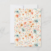 Carte RSVP de mariage du Fleur sauvage terrestre (Dos)