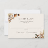 Carte RSVP de mariage du paysage de bois de brume (Devant)