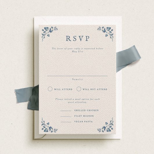 Carte RSVP de mariage du portrait officiel Victori