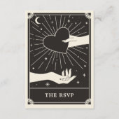 Carte RSVP de mariage du tarot céleste Boho (Devant)