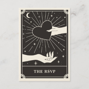 Carte RSVP de mariage du tarot céleste Boho