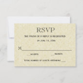 Carte RSVP de mariage / Ecru Lace (Devant)