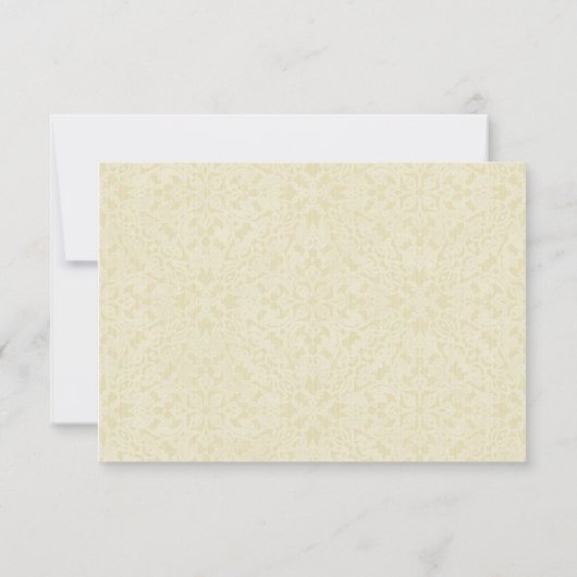 Carte RSVP de mariage / Ecru Lace (Dos)