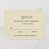 Carte RSVP de mariage / Ecru Lace (Devant / Derrière)