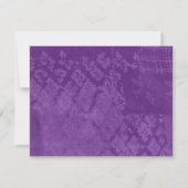 Carte RSVP de mariage élégant Peacock Charm (Dos)