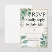 Carte RSVP de mariage élégante (Devant / Derrière)