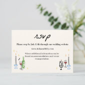 Carte RSVP de mariage élégante (Debout devant)