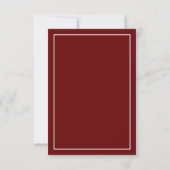 Carte RSVP de mariage élégante avec monogramme en (Dos)
