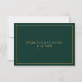 Carte RSVP de mariage Emerald Forest (Dos)