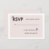 Carte RSVP de mariage en cage à oiseaux moderne -  (Devant / Derrière)