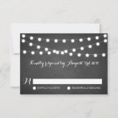 Carte RSVP de Mariage en tableau noir blanc Fairy (Devant)