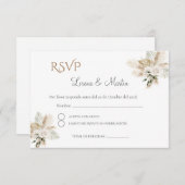 Carte RSVP de mariage espagnol Boho (Devant / Derrière)