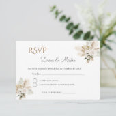 Carte RSVP de mariage espagnol Boho (Debout devant)