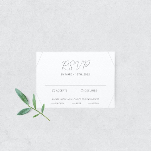 Carte RSVP de mariage Eucalyptus bleu
