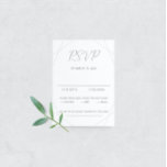 Carte RSVP de mariage Eucalyptus bleu<br><div class="desc">Cette carte RSVP mariage moderne dispose d'une bordure géométrique élégante et d'une police de caractères romantiques. Découvrez d'autres objets de la collection "Blue Eucalyptus".</div>