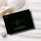 Carte RSVP de mariage Feuille de palme d'aquarelle