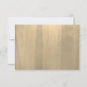 Carte RSVP de mariage Feuille Gold Ginkgo en chute (Dos)