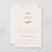 Carte RSVP de mariage fleur sauvage (Devant)