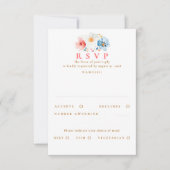 Carte RSVP de mariage fleur sauvage (Devant)