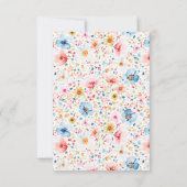 Carte RSVP de mariage fleur sauvage (Dos)